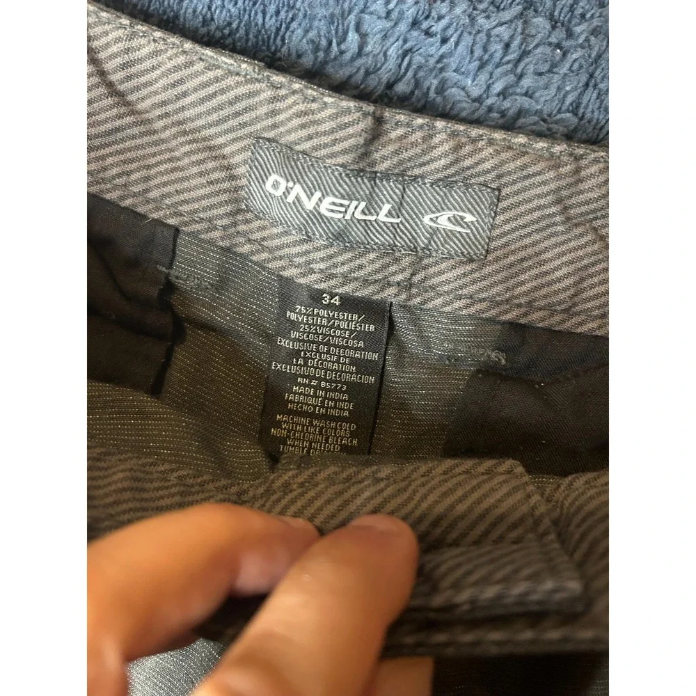 O'Neill Shorts Men‎ Size 34 Gray Regular Fit Breathable Polyester Viscose